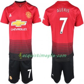 Divisa di Calcio Manchester United Alexis Sanchez 7 Bambino Prima 2018/2019